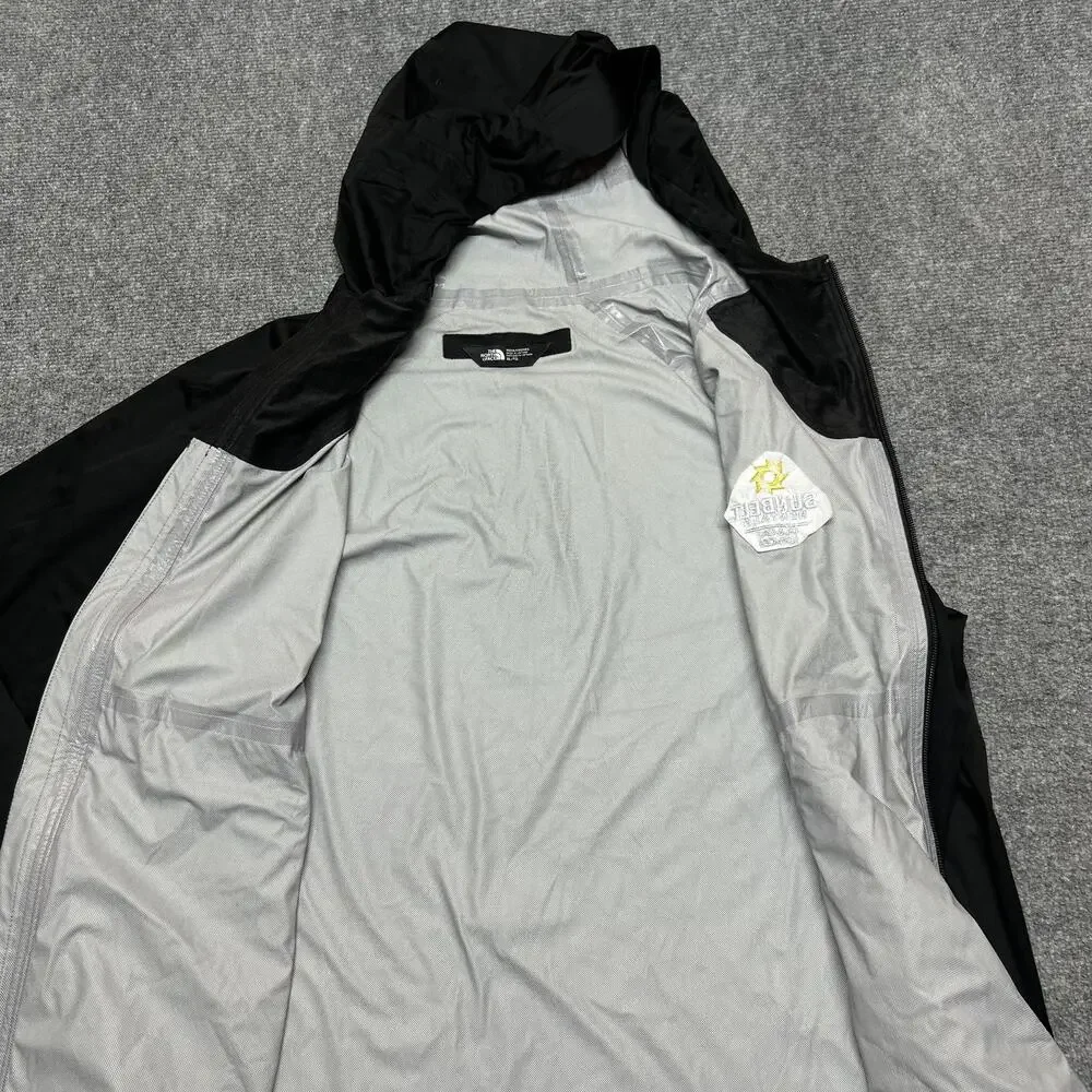 The North Face Jacket Mens XL Black Hooded Rain DryVent Waterproof Sunbelt Logo